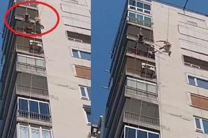 15 katlı binada can pazarı! 2 işçi ölümden döndü