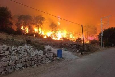 Antalya'da çok sayıda ev tahliye edildi, bir ev tamamen yandı...